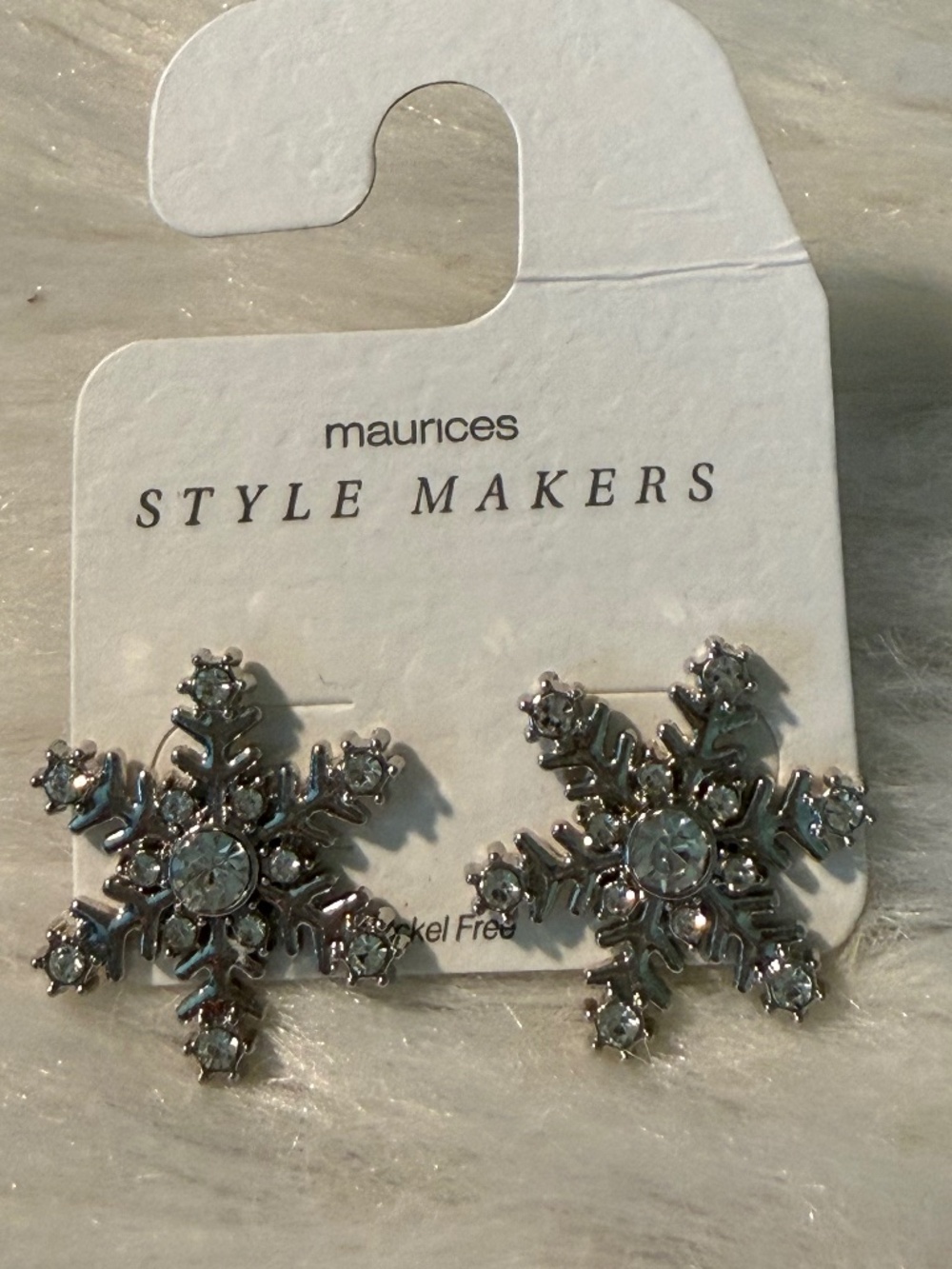 Maurices Style Makers Snowflake Earrings, NWT